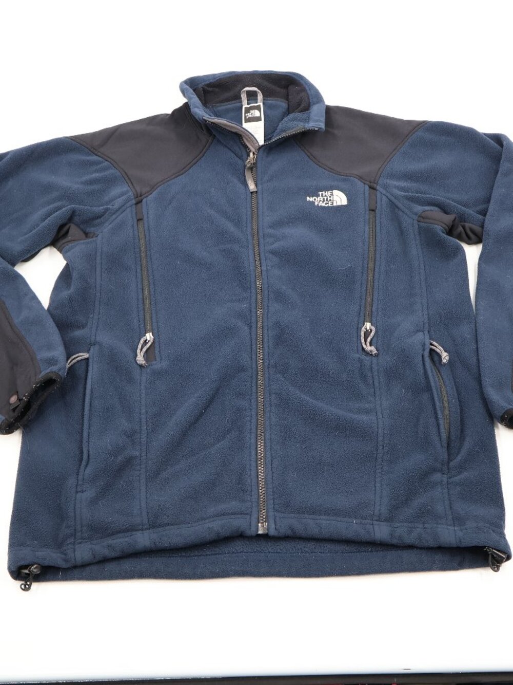 The North Face Fleece Jacket Mens M Navy Blue Polartec Full Zip Denali Style